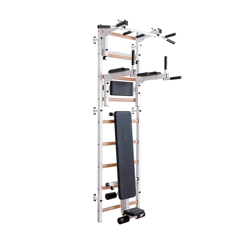 BenchK S7 White – 733W with PB3W Steel Pull-Up Bar + Dip Bar & Workout Bench