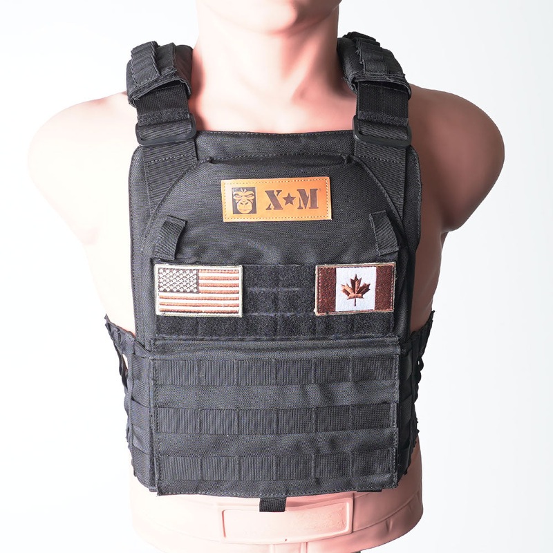 XM FITNESS Tactical Weighted Vest – 20lbs – BLACK