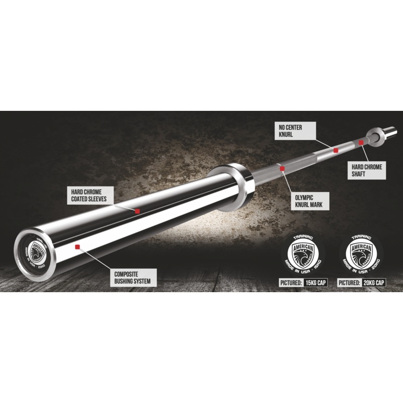 American Barbell 20kg Training Bar, Made in the USA