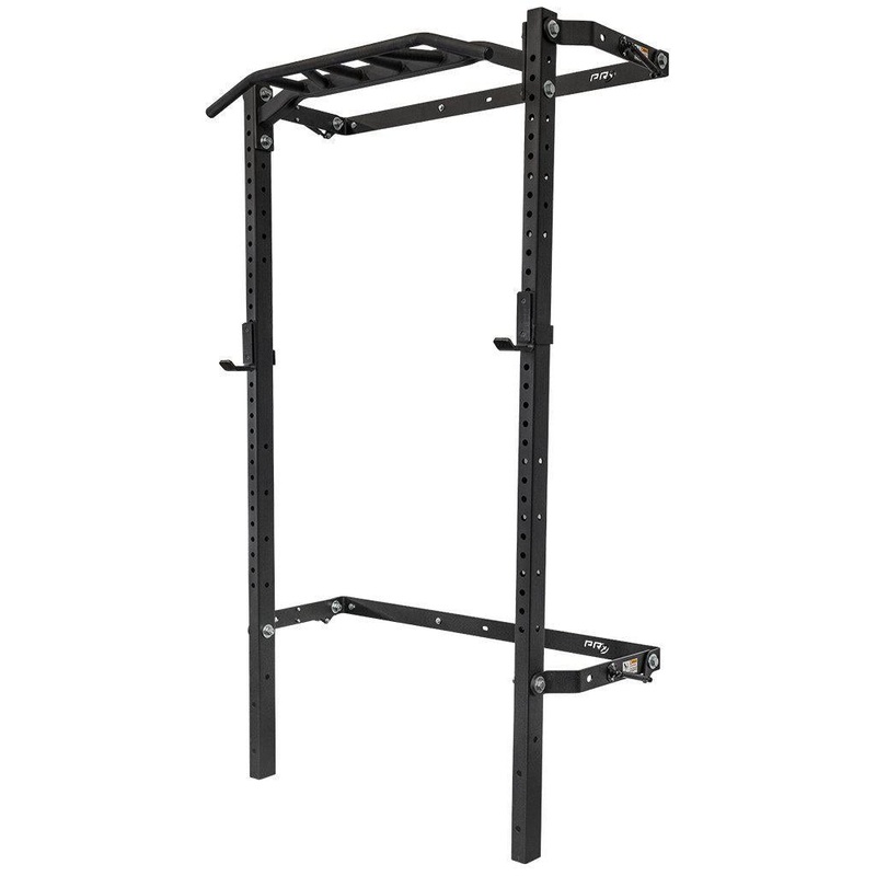 PRx Profile ONE Folding Squat Rack with Multi-Grip Bar