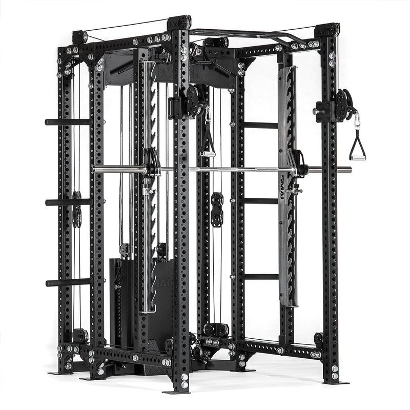 SMAI – All In 1 Cable Trainer – Power Rack with Cable Machine, Smith Machine & Accessory Pack – Vanta Series