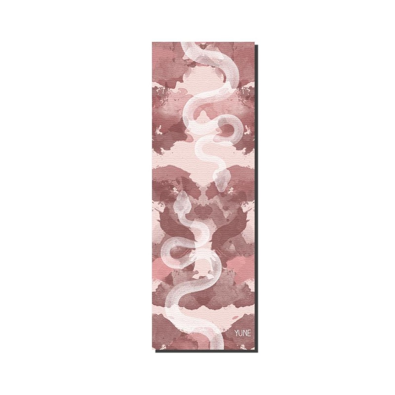 Yune Yoga – Yoga Mat | 6mm Thick | Pink Snake | Non-Slip | Eco Friendly | Yune Yoga | Alder