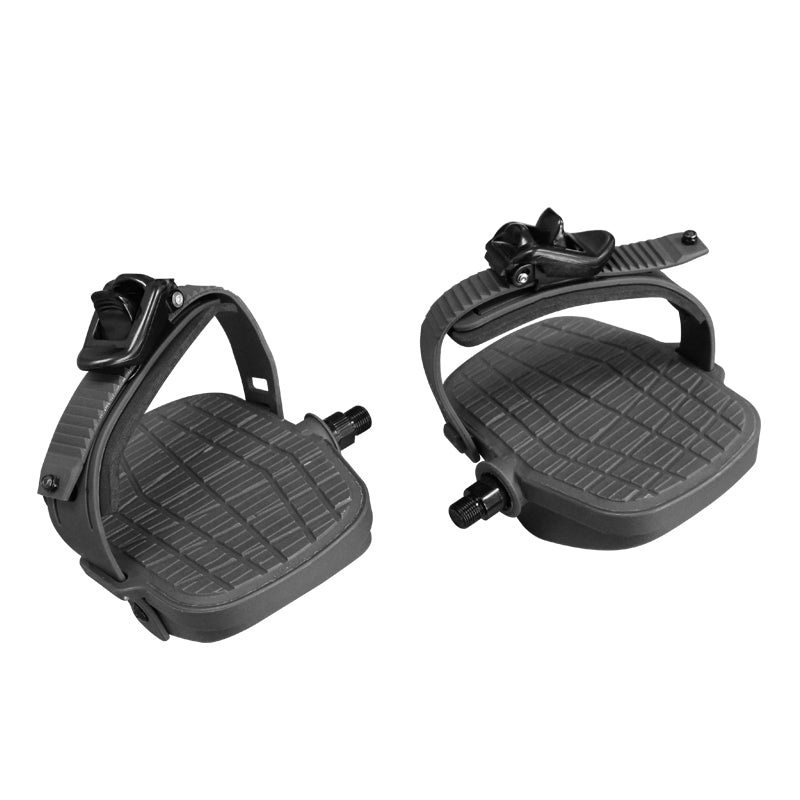 Pedal – 9/16  W/Auto Adjustable PU Strap Grey