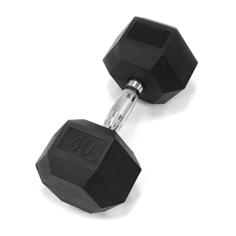 GymPak Rubber Hex Dumbbell – 40 LB – CushBell
