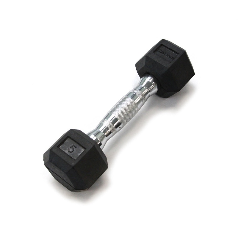 GymPak Rubber Hex Dumbbell – 5 LB – CushBell