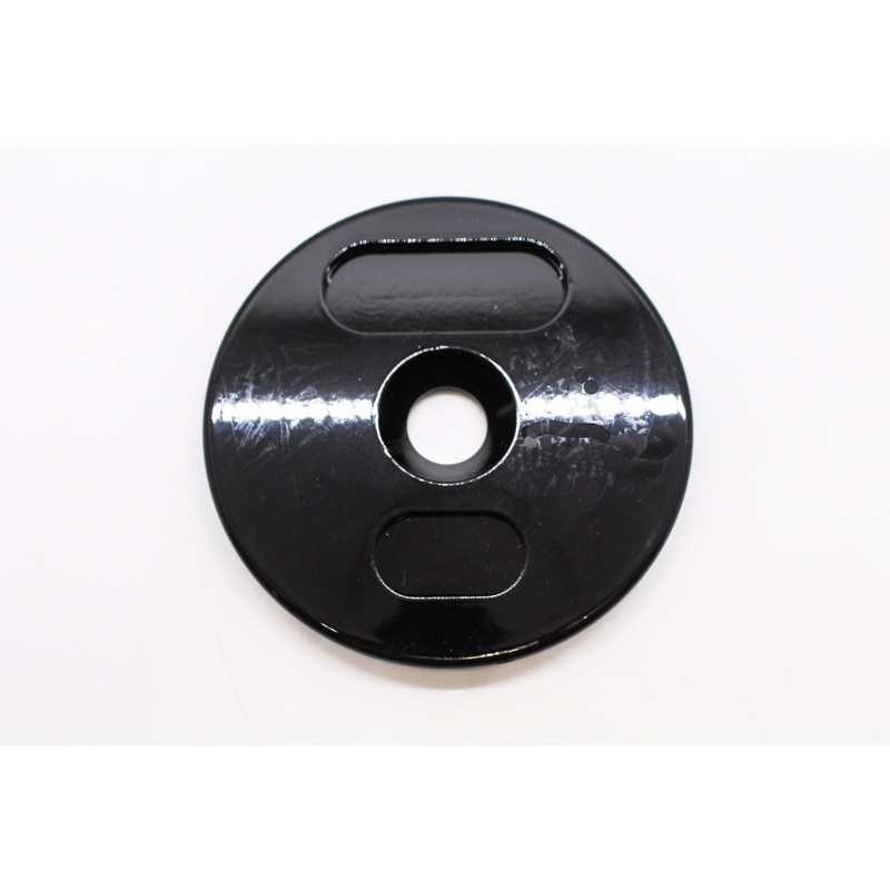 Solid Steel Black End Plate – 1.25 LB. 2 slots