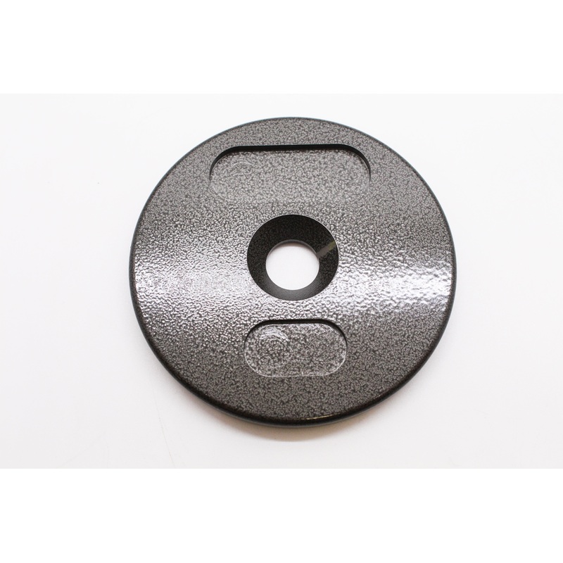 Solid Steel Grey End Plate – 1.25 LB. 2 slots