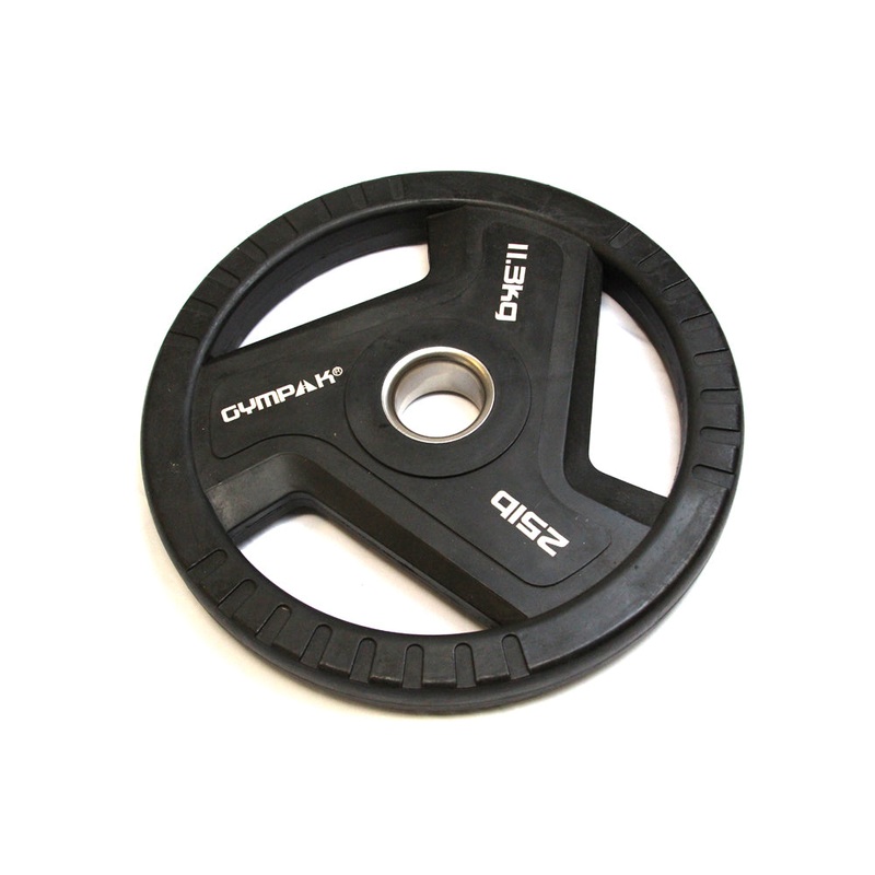 Commercial Black TPU Olympic Grip Plate – 25 LB