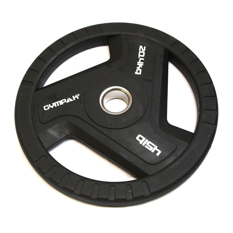 Commercial Black TPU Olympic Grip Plate – 45 LB