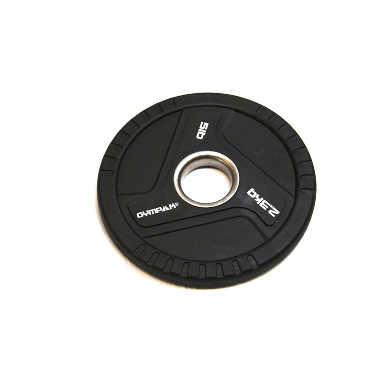 Commercial Black TPU Olympic Grip Plate – 5 LB