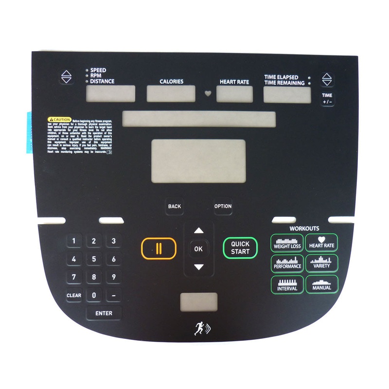 Precor UBK/RBK 635 / 835 Overlay/Keypad Assembly
