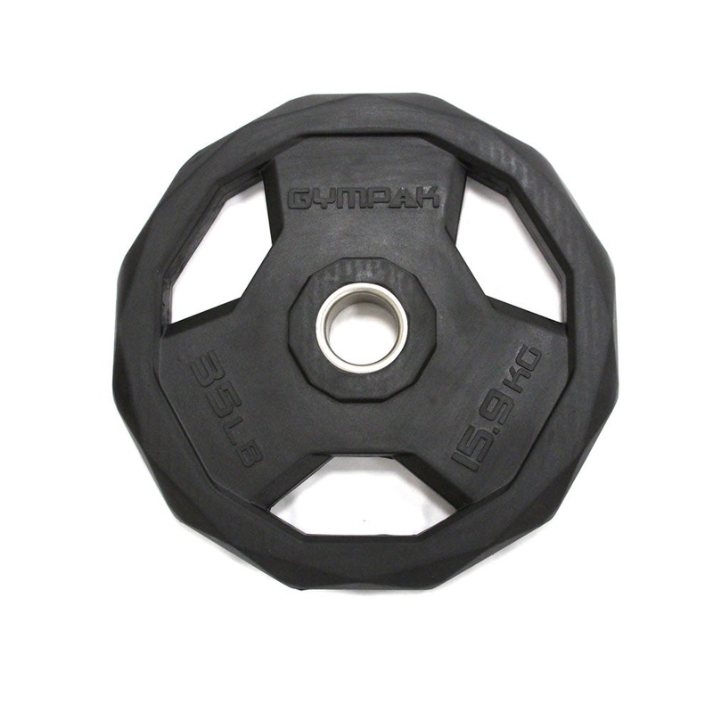 Black Rubberized 2 Olympic Grip Plate – 35 LB