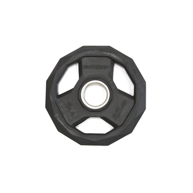 Black Rubberized 2 Olympic Grip Plate – 5 LB