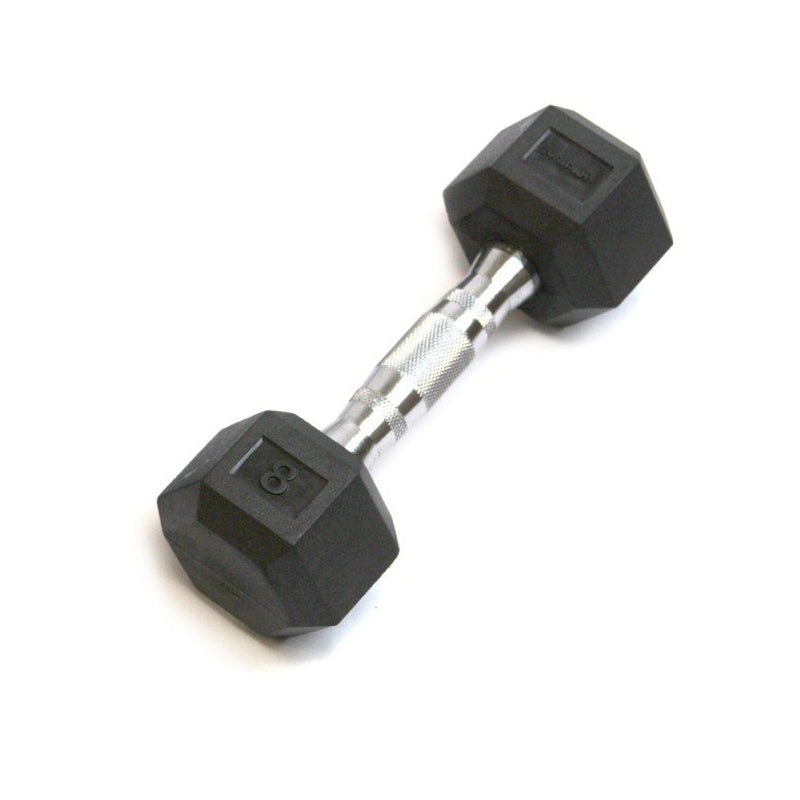 GymPak Rubber Hex Dumbbell – 8 LB – CushBell