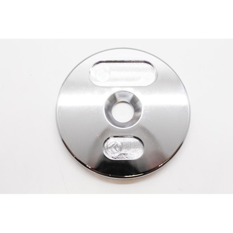 Solid Steel Chrome End Plate – 1.25 LB. 2 slots