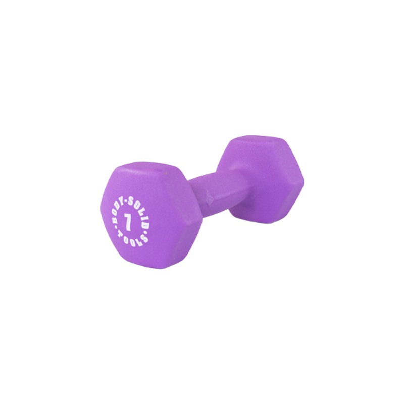 Bodysolid Dark Purple 7lb Neoprene Dumbbell