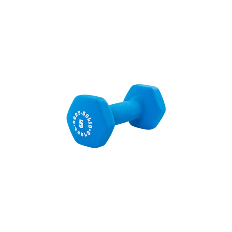 Bodysolid Blue 5lb Neoprene Dumbbell