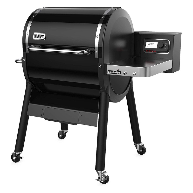 Weber SmokeFire II EX4 24 Stainless Steel Wood Fire Pellet Smart Grill, Black