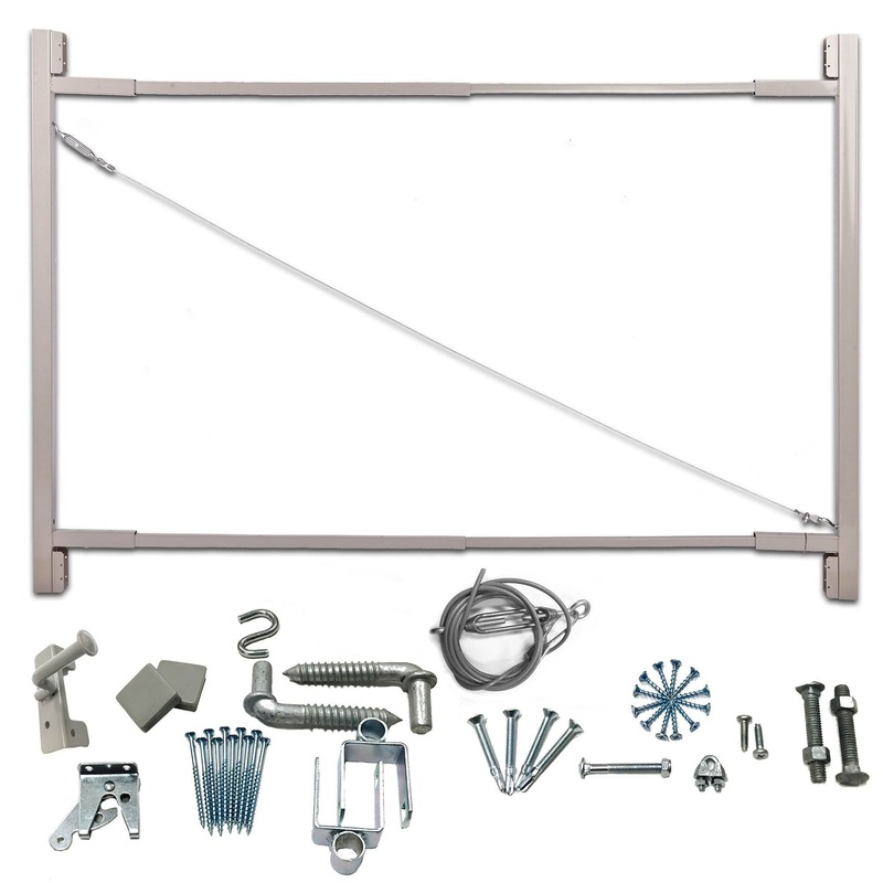 Adjust-A-Gate Steel Frame Gate Building Kit, 36-72 (Open Box) (2 Pack)