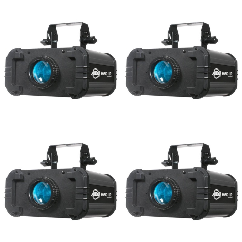 ADJ H2O IR LED Water Flowing Bright 5 Colors Light Effect w/ Bracket (4 Pack)