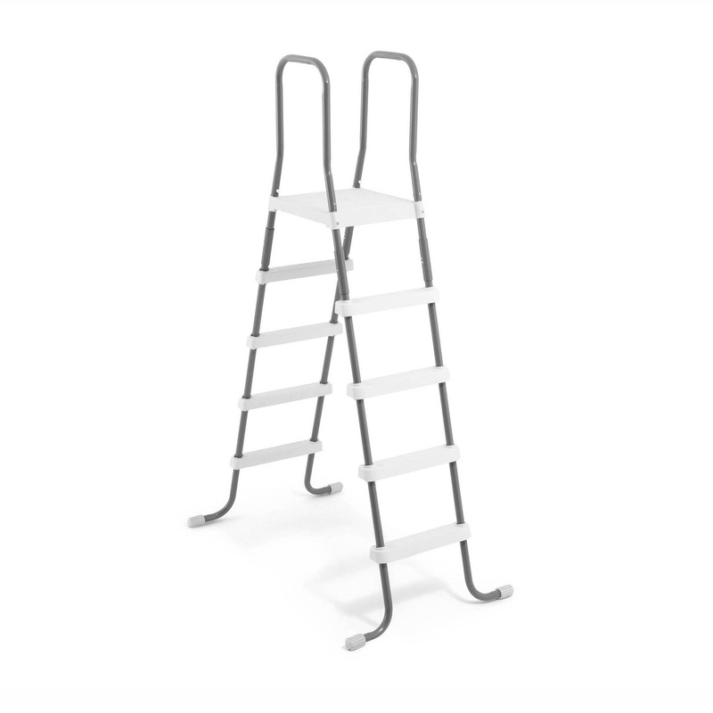 Intex 28067E Steel Frame 52 Entry Step Ladder for Above Ground Swimming Pools
