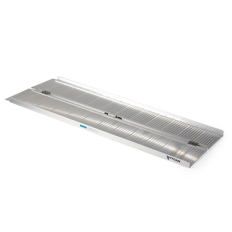 Titan Ramps 6 Foot Single-Fold Aluminum Wheelchair Ramp, 600 Pound Capacity