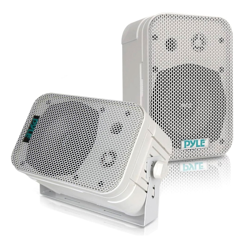 2 PYLE 5.25 White Indoor Outdoor Waterproof Home Theater Speakers (Open Box)