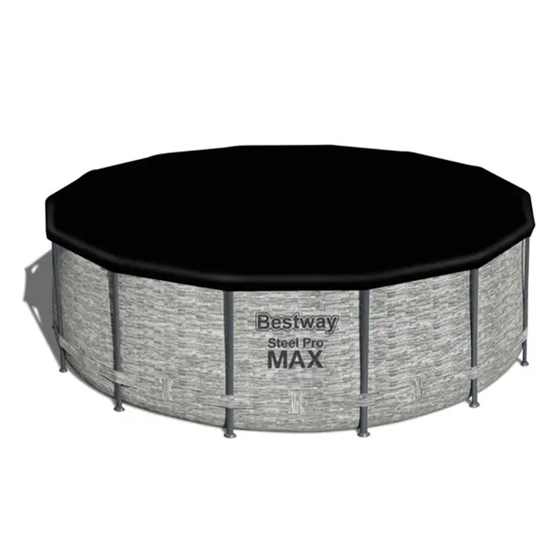 Bestway Flowclear Round 14′ Pool Cover for Above Ground Frame Pools (Cover Only)