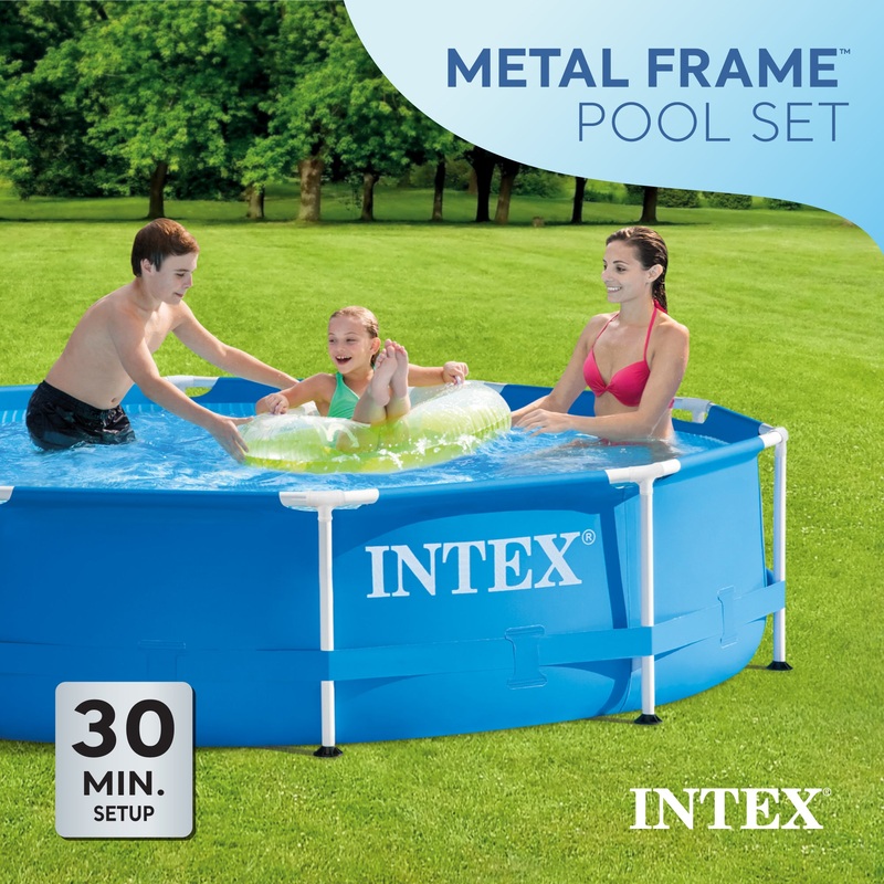 10) Intex 10′ x 30 Metal Frame Pool Set w/ Filter Pump (Lot of 10) | (Open Box)