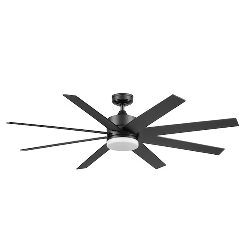 Honeywell 62 Kildee Ceiling Fan LED Remote 8 Blade Outdoor Dual Mount, Black