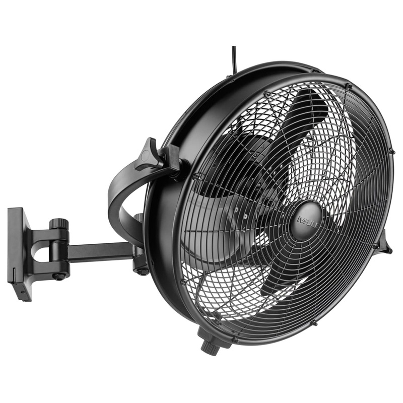 Mule Outdoor 18 Fan, Omni-Reach  Extended Wall Mount, 300-Degree Swivel, 52013