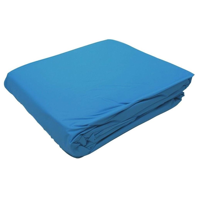 Swimline LI214820 21′ Solid Blue Round Above Ground Swimming Pool Overlap Liner