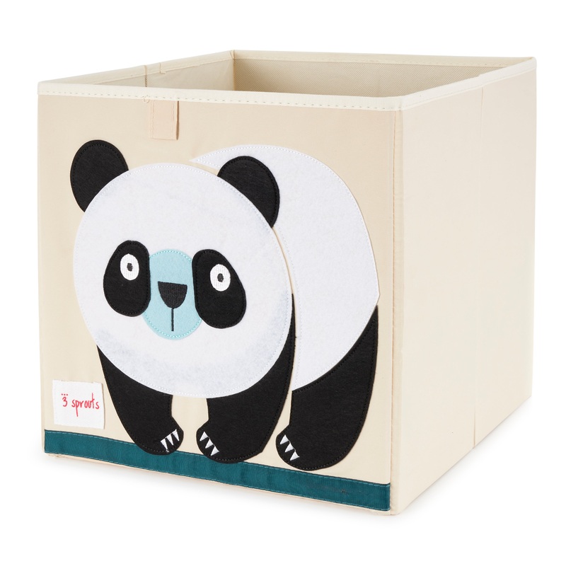 3 Sprouts Children’s Foldable Fabric Storage Cube Box Soft Toy Bin, Panda (Used)