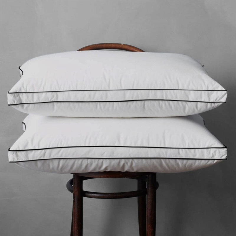 APSMILE Goose Feathers and Down Pillow w/ Soft Cotton for Side Sleepers, 2 Pack