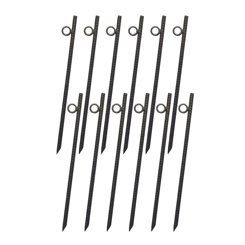 Yard Tuff Grip Rebar 18 Steel Tent Canopy Ground Stakes (12 Pack) (Open Box)