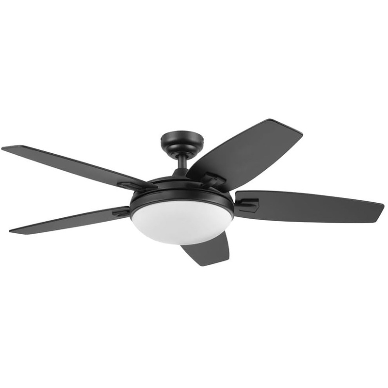 Honeywell 48 Contemporary Ceiling Fan, LED Light, Remote Control, Carmel, Black