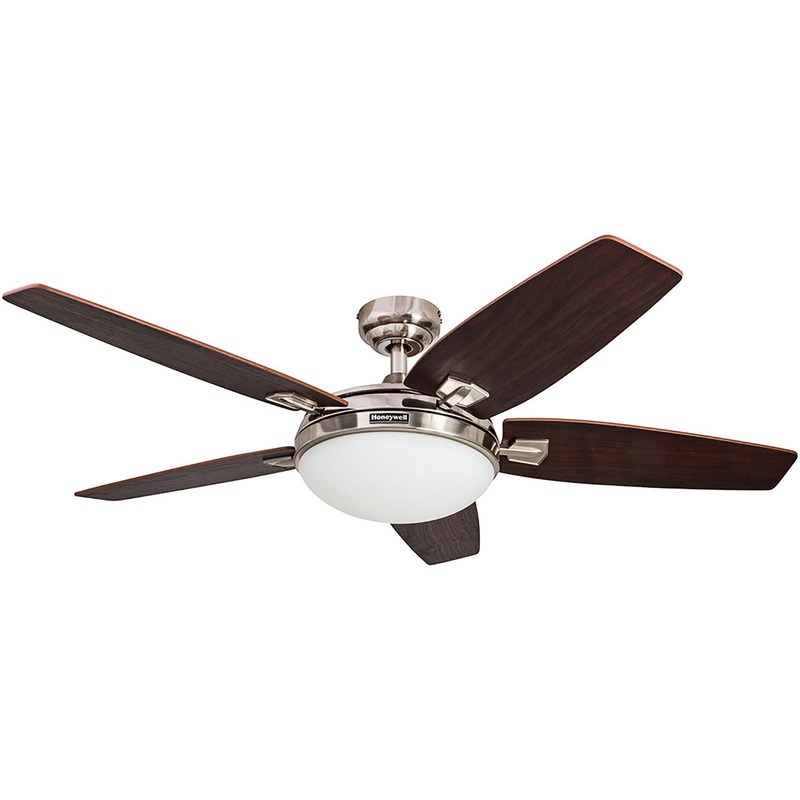 Honeywell Carmel Ceiling Fan, Quiet Motor & Remote Control, 48, Brushed Nickel