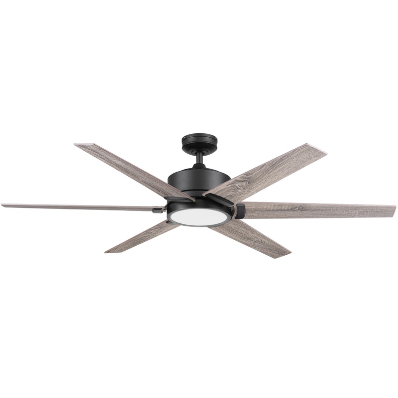 Honeywell Talbert Ceiling Fan, Color Changing LED and Remote, 62, Matte Black