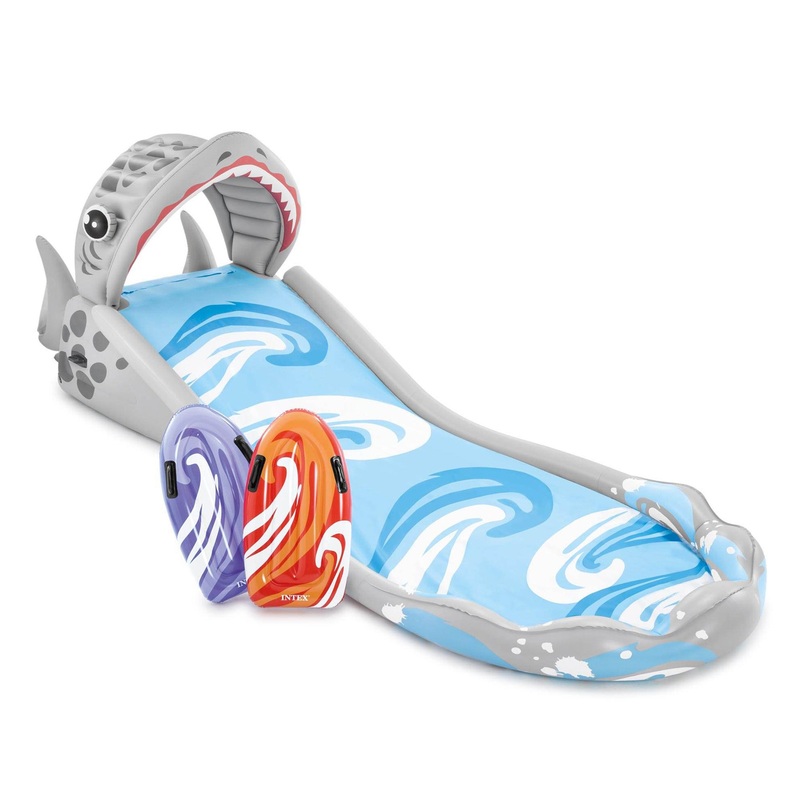 Intex Surf ‘N Slide Inflatable Kid Outdoor Splash Water Slide with 2 Surf Riders