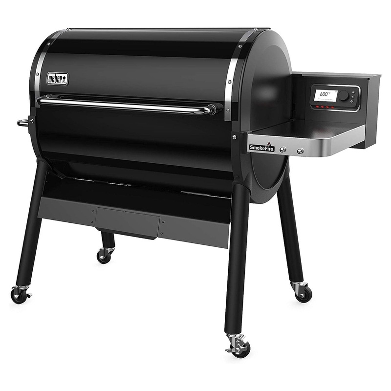 Weber SmokeFire II EX6 36 Stainless Steel Wood Fire Pellet Smart Grill, Black