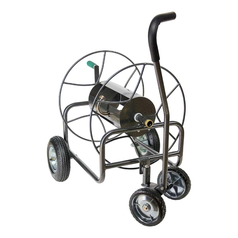 Yard Butler 4 Wheel Heavy Duty Steel Hose Truck Holds 400ft of Hose, (Open Box)