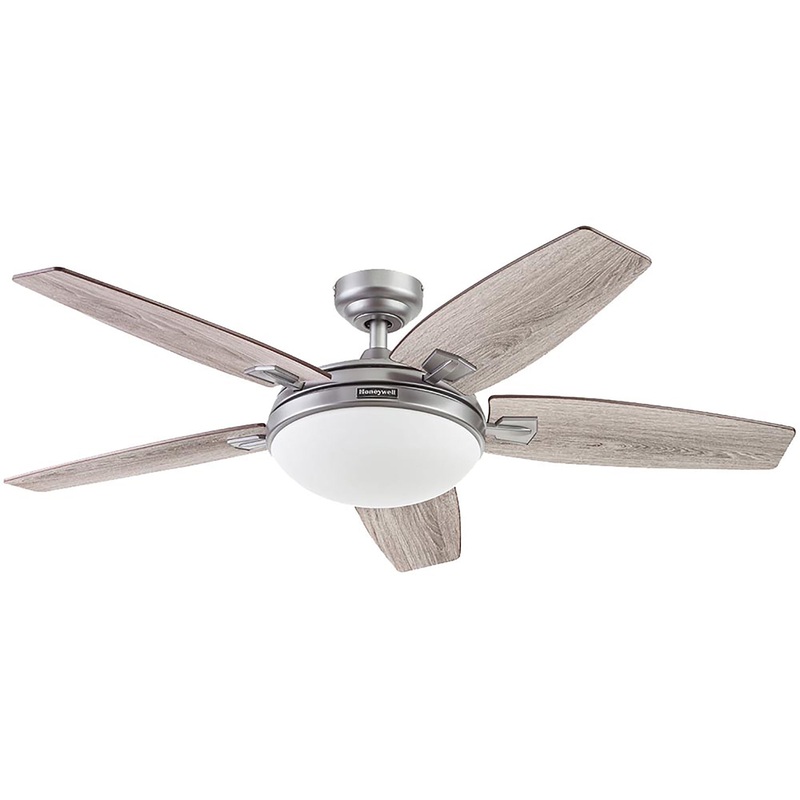 Honeywell Carmel Ceiling Fan, Quiet Motor and Remote Control, 48, Matte Nickel