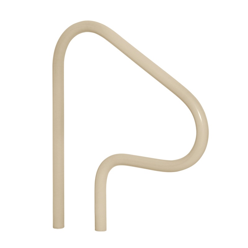 Saftron 26×30 3 Bend Figure 4 Steel In-Ground Pool Return to Deck Rail, Beige