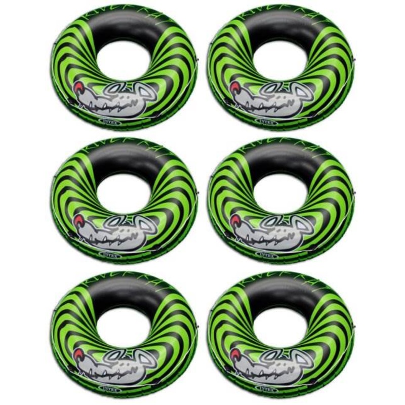 6-Pack Intex River Rat 48-Inch Inflatable Tubes For Lake/Pool/River | 6 x 68209E