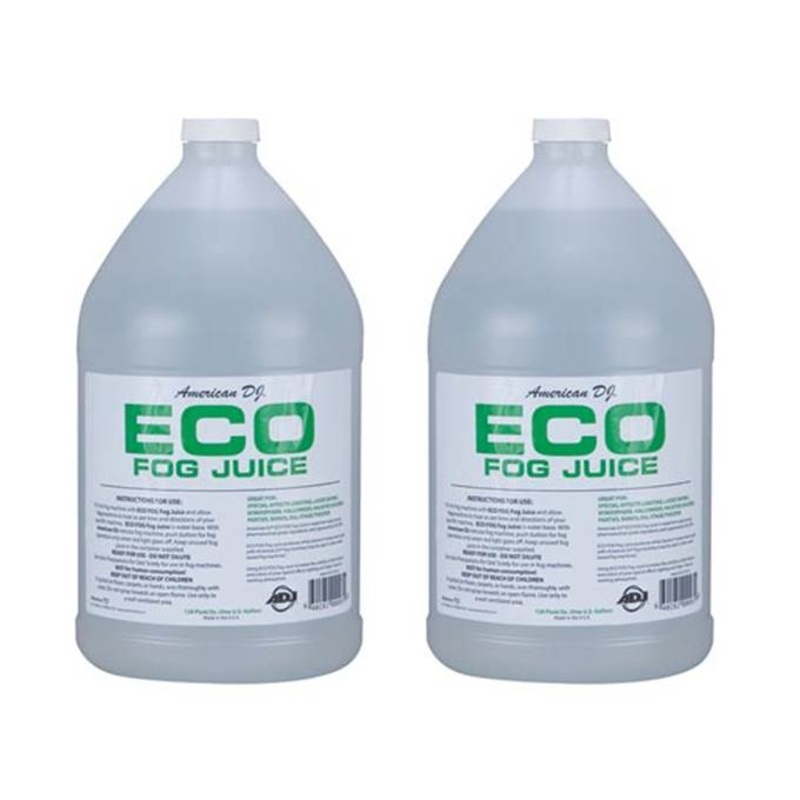 (2) AMERICAN DJ ECO-FOG/G Gallons of Fog/Smoke/Haze Machine Refill Liquid Juice