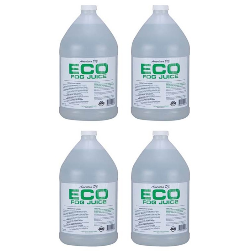 (4) AMERICAN DJ ECO-FOG/G Gallons of Fog/Smoke/Haze Machine Refill Liquid Juice