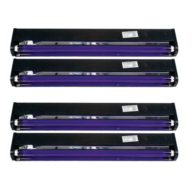 4 AMERICAN DJ BLACK-24BLB 24 UV Black Pro Blacklight Dorm Party Light Fixtures