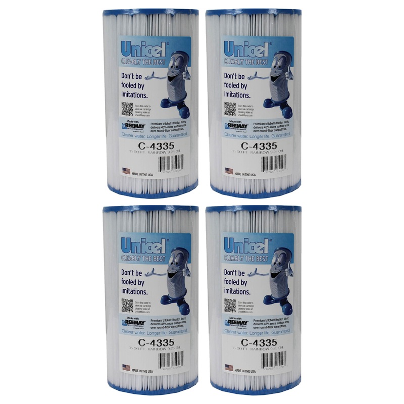 Unicel C-4335 Replacement 35 Sq Ft Pool Spa Filter Cartridge, 219 Pleats, 4 Pack