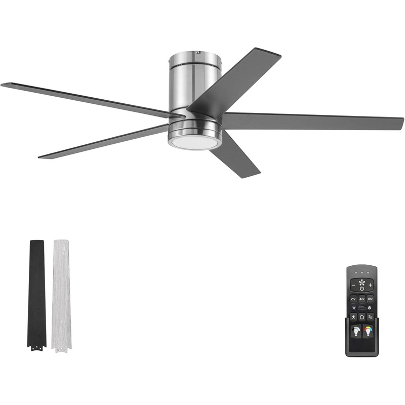 Honeywell Graceshire 52 Ceiling Fan with LED Light and Remote, Brushed Nickel