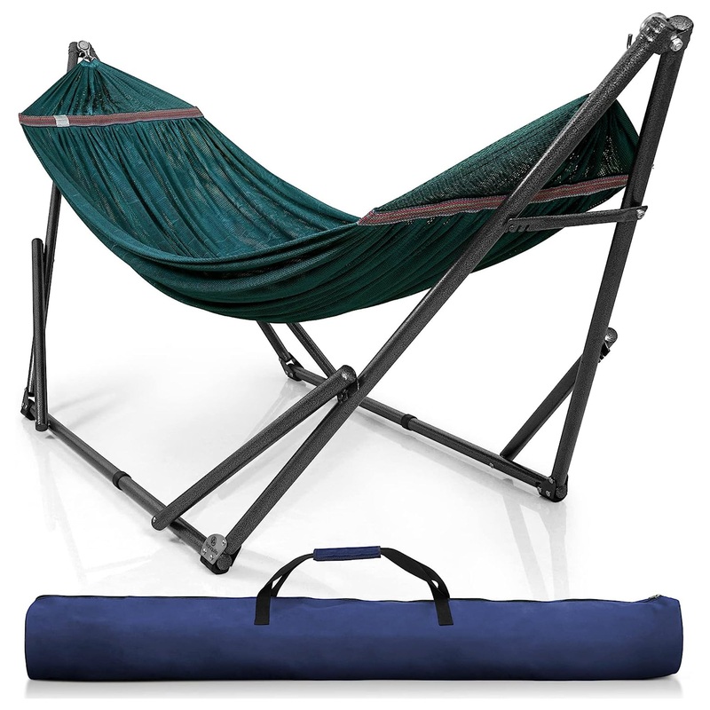 Tranquillo Universal 106.5 Double Hammock with Adjustable Stand & Bag, Peacock